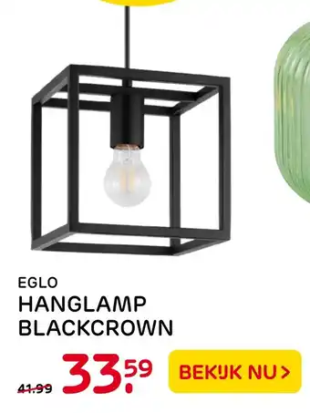 Praxis Eglo hanglamp blackcrown aanbieding