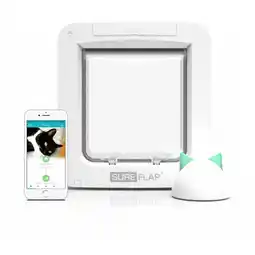 Pets Place Sureflap Microchip Huisdierluik Connect Bundel - Kattenluik - Wit aanbieding