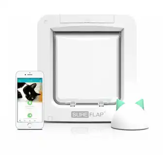 Pets Place Sureflap Microchip Huisdierluik Connect Bundel - Kattenluik - Wit aanbieding