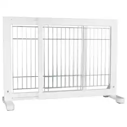 Pets Place Trixie Honden-Hek 65-108 X 61cm - Afsluithek - Wit 65-108x61 Cm aanbieding