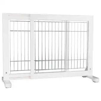 Pets Place Trixie Honden-Hek 65-108 X 61cm - Afsluithek - Wit 65-108x61 Cm aanbieding