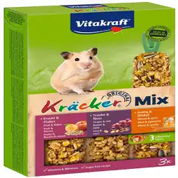 Pets Place Vitakraft Hamster Kracker 3in1 Mulitvitamine/Honing/Fruit - Knaagdiersnack - 168 g aanbieding