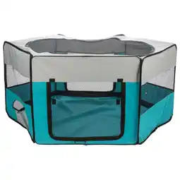 Pets Place Trixie Ren Met Net En Bodem - Dierenverblijf - Ø150x65 cm 3920 g Turquoise Lichtgrijs aanbieding