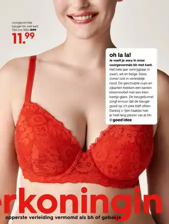 HEMA Voorgevormde beugel bh met kant 75a aanbieding