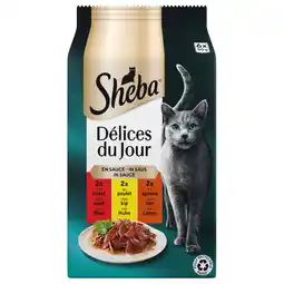 Pets Place Sheba Delices Du Jour Traiteur Selectie In Saus - Kattenvoer - 6x50 g aanbieding
