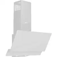 Bol.com Wiggo WE-A642G(W)- Schuine Afzuigkap - 60cm - Wit Glas - A Clas aanbieding