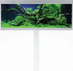 Pets Place Akvastabil Fusion Aquarium 130 - Aquaria - 130x50x54 cm Zilver Wit Ca. 325 L aanbieding