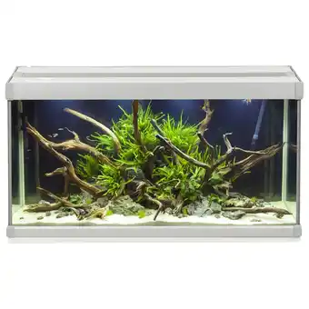 Pets Place Akvastabil Family Aquarium - Aquaria - 70x32.5x37 cm 80 l Grijs Wit aanbieding