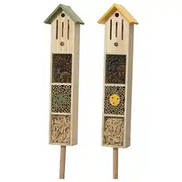 Pets Place Decoris Insectenhotel Op Stok - Nestkast - Groen Geel aanbieding
