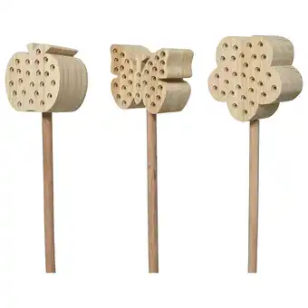 Pets Place Decoris Insectenhotel Hout Op Stok - Nestkast - 9x15x72 cm Assorti aanbieding
