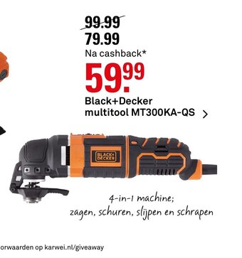 Karwei Black+Decker multitool MT300KA-QS aanbieding