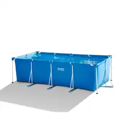 Pets Place Intex Zwembad Framepool Rechthoek - Rechthoekige Frame Baden - 450x220x84 cm Blauw aanbieding