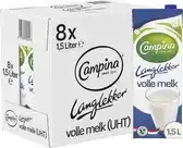 Bol.com Campina Langlekker Volle Melk Houdbaar - 8 x 1.5 L - Voordeelverpakking aanbieding