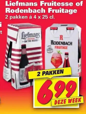 Nettorama Liefmans fruitesse of rodenbach fruitage aanbieding