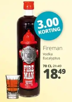 Mitra Fireman Vodka Eucalyptus aanbieding