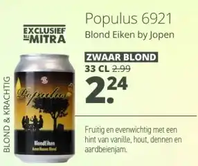 Mitra Populus 6921 Blond Eiken by Jopen aanbieding