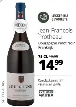 Mitra Jean-Francois Protheau Bourgogne Pinot Noir aanbieding