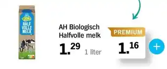 Albert Heijn AH Biologisch Halfvolle melk 1 liter aanbieding