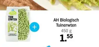 Albert Heijn AH Biologisch Tuinerwten 450 g aanbieding