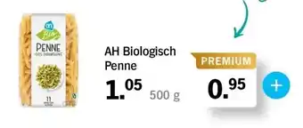 Albert Heijn AH Biologisch Penne 500 g aanbieding