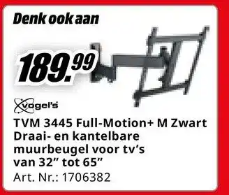 MediaMarkt Draai- en kantelbare muurbeugel voor tv's aanbieding