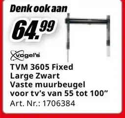 MediaMarkt Large Zwart Vaste muurbeugel aanbieding