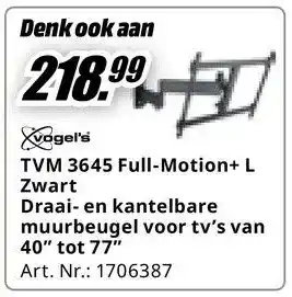 MediaMarkt Draai- en kantelbare muurbeugel voor tv's van 40 tot 77 aanbieding