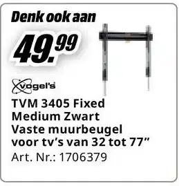 MediaMarkt Medium Zwart Vaste muurbeugel aanbieding