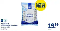 Makro Metro Chef vannamei garnalen ASC aanbieding