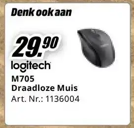 MediaMarkt logitech M705 Draadloze Muis aanbieding