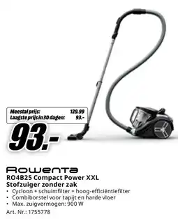 MediaMarkt Rowenta RO4B25 Compact Power XXL Stofzuiger zonder zak aanbieding