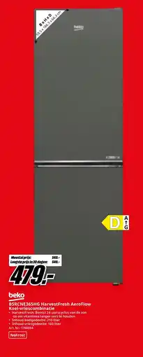 MediaMarkt beko HarvestFresh AeroFlow Koel-vriescombinatie aanbieding