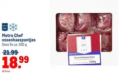 Makro Metro Chef ossenhaaspuntjes aanbieding