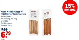 Makro Home Made hotdogs of Frankfurter knakworsten aanbieding