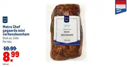 Makro Metro Chef gegaarde mini varkensbeenham aanbieding