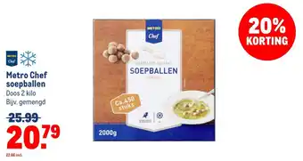 Makro Metro Chef soepballen aanbieding