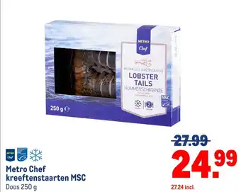 Makro Metro Chef kreeftenstaarten MSC aanbieding