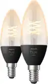 MediaMarkt PHILIPS HUE Filamentkaars E14 W 2-pack aanbieding