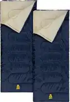 Bol.com Abbey Camp Slaapzak - 2-pack - Dekenmodel - Blauw - 210 x 85 cm - Extra Ruim aanbieding