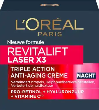 Bol.com L'Oreal - Revitalift Laser X3 Anti-Age Cream-Mask Regenerating Therapy For The Night 50Ml aanbieding