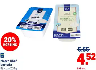 Makro Metro Chef burrata aanbieding