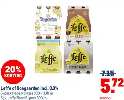 Makro Leffe of Hoegaarden incl. 0.0% aanbieding