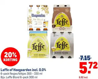 Makro Leffe of Hoegaarden incl. 0.0% aanbieding