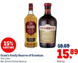 Makro Grant's Family Reserve of Drambuie aanbieding