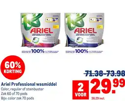 Makro Ariel Professional wasmiddel aanbieding