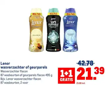 Makro Lenor wasverzachter of geurparels aanbieding