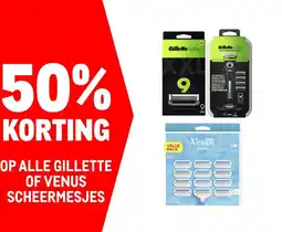 Makro Op alle gillette of venus scheermesjes aanbieding