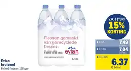 Makro Evian bruisend aanbieding