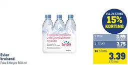 Makro Evian bruisend aanbieding
