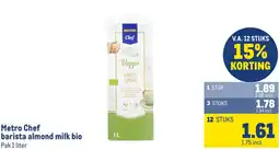 Makro Metro Chef barista almond milk bio aanbieding
